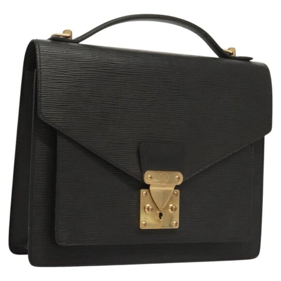 LOUIS VUITTON Epi Monceau 28 Hand Bag Black - Picture 1 of 14